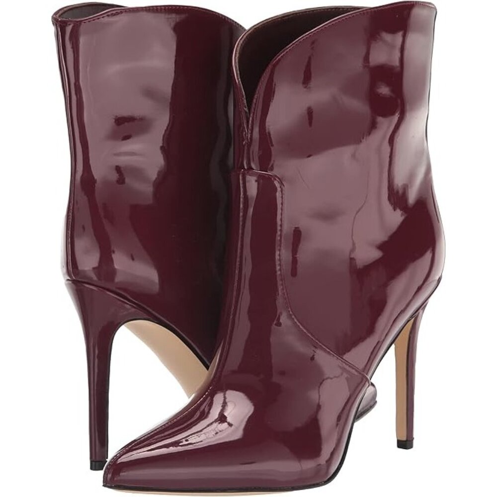 Nine West Womens Pointy Toe Tolate Dress Booties Dark Purple Size 8M Defected - Picture 1 of 6